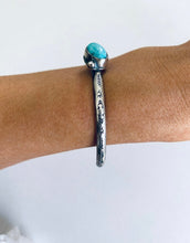 Load image into Gallery viewer, Boho Vintage Sterling and Turquoise Cuff