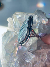 Load image into Gallery viewer, Size 7.5 Stunning Sterling Silver and Druzy Ring