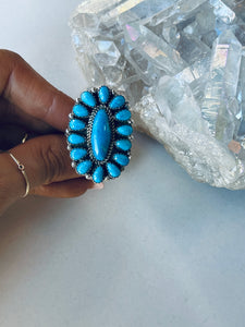 Size 7 Turquoise and Sterling Silver Ring