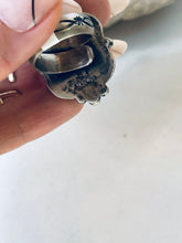 Load image into Gallery viewer, Size 7 adjustable Turquoise and Sterling Silver Ring