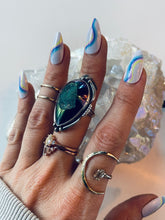 Load image into Gallery viewer, Size 7 Tourmalated Quarts Druzy and Sterling Silver Ring