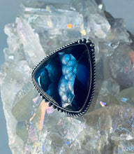 Load image into Gallery viewer, Size 8.5 Stunning Sterling Silver and Druzy Ring