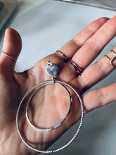 Load image into Gallery viewer, Sterling and Turquoise Hoops