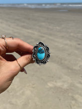 Load image into Gallery viewer, Gorgeous Size 8(adjustable) Sterling and Turquoise Ring