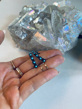 Load image into Gallery viewer, Vintage Sterling and Genuine Turquoise Petit Point Earrings