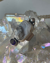 Load image into Gallery viewer, Size 6 Boho Sterling Silver and Amethyst Ring
